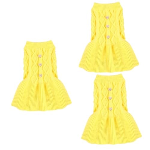 YARNOW 3 STK Katze Kleid Welpenpullover Kleines Hundekleid Pullover Für Hunde Klein Frühlingskleidung Welpenkleid Aus Wolle Winterkleidung Für Katzen Urlaub Hündchen Haustier YARNOW 3 STK Katze Kleid Welpenpullover Kleines Hundekleid Pullover Für Hunde Klein Frühlingskleidung Welpenkleid Aus Wolle Winterkleidung Für Katzen Urlaub Hündchen Haustier von YARNOW