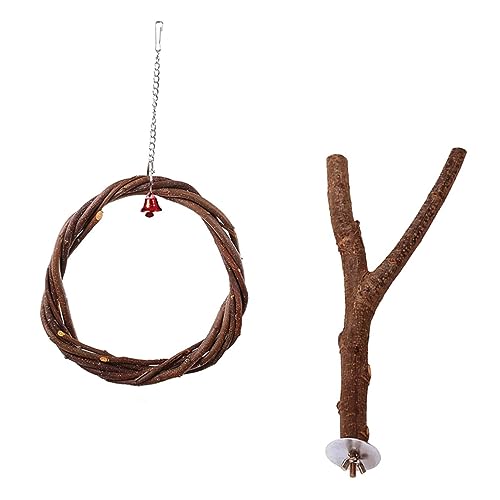 YARNOW 3 Sätze Apfelzweigschaukel Vogelkäfig Vogelzubehör Beißspielzeug für Papageien Ständer für Papageienkäfig lustige Papageienschaukel Schaukelring für Papageien Vögel die Schaukel YARNOW 3 Sätze Apfelzweigschaukel Vogelkäfig Vogelzubehör Beißspielzeug für Papageien Ständer für Papageienkäfig lustige Papageienschaukel Schaukelring für Papageien Vögel die Schaukel von YARNOW