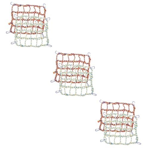 YARNOW 3 Sätze Hängemattennetz Sittich Rattenkäfig Zubehör Klettern Vogelspielzeug Hamster hängematte Spielzeuge Vogelkäfig Papageien Spielzeug Papageien-Hängenetz der Vogel Seilnetz YARNOW 3 Sätze Hängemattennetz Sittich Rattenkäfig Zubehör Klettern Vogelspielzeug Hamster hängematte Spielzeuge Vogelkäfig Papageien Spielzeug Papageien-Hängenetz der Vogel Seilnetz von YARNOW