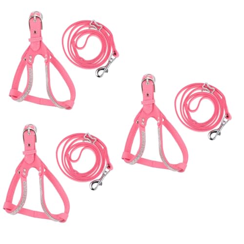 YARNOW 3 Sätze Haustier Leinen Welpengeschirr Leine Bausatz Puppenstubentüren Kabel Zum Transport Von Haustieren Gehhilfe Weste Hündchen Mikrofaser Kleiner Hund Rosa YARNOW 3 Sätze Haustier Leinen Welpengeschirr Leine Bausatz Puppenstubentüren Kabel Zum Transport Von Haustieren Gehhilfe Weste Hündchen Mikrofaser Kleiner Hund Rosa von YARNOW