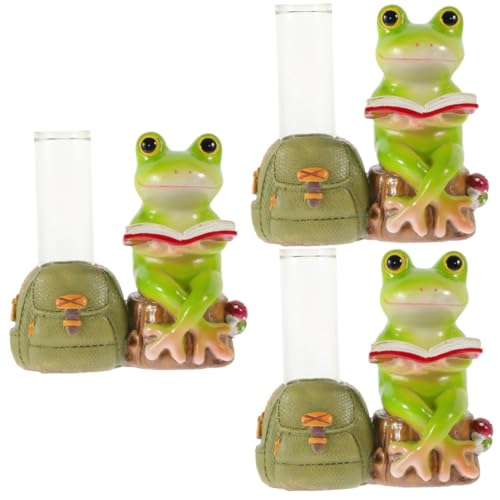 YARNOW 3 Sätze Hydrokulturvase „Frosch“. Dekorationen Vasen Aquarium Schwebend Fänger Fischbecken aus Glas hydrokultur pflanzer Pflanzgefäß aus Glas einzelne Blumenvase Harz Colorful von YARNOW