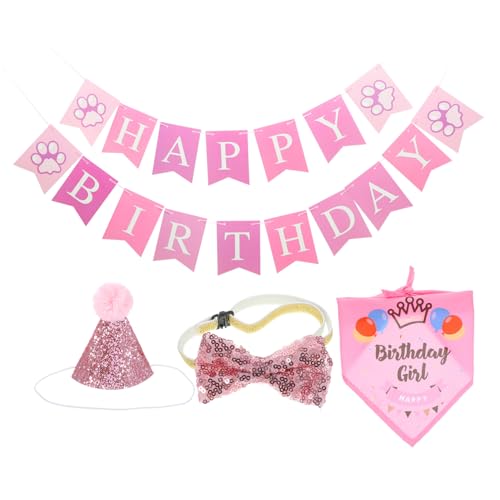 YARNOW 3 Sätze Katzen-Geburtstags-Outfit Hundegeburtstagsmütze Alles Zum Geburtstag- Alles Zum Geburtstag-Banner Alles Zum Geburtstag Dekorationen Baumwolle Rosa YARNOW 3 Sätze Katzen-Geburtstags-Outfit Hundegeburtstagsmütze Alles Zum Geburtstag- Alles Zum Geburtstag-Banner Alles Zum Geburtstag Dekorationen Baumwolle Rosa von YARNOW
