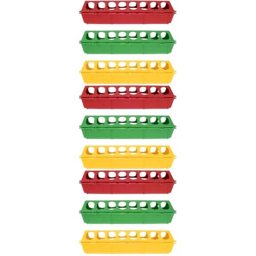 YARNOW 3 Sätze Taubenfutterbox Verschütten Wachtel Essen Hühnerwasserbecher Platte Tauben Futtertrog Vogelfutterspender Futternapf Für Taube Futterautomat Für Geflügel Plastik 3 Stück * 3 von YARNOW