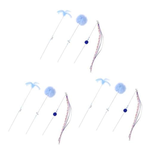 YARNOW 3sätze Katzenangel Spielzeugen Interaktiver Teaser-Stick Mit Weichem Für Katzenspielzeug Und Zahnpflege Für Katzen Und Kätzchen YARNOW 3sätze Katzenangel Spielzeugen Interaktiver Teaser-Stick Mit Weichem Für Katzenspielzeug Und Zahnpflege Für Katzen Und Kätzchen von YARNOW