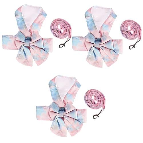 YARNOW 3 Sets Haustiergeschirr Katzenleine Katzengeschirr Flucht Katzenweste Seil Set Katzenbinde Kätzchengeschirr Und Leine Haustier Bowknot Haustierhalsband Hundeschleife YARNOW 3 Sets Haustiergeschirr Katzenleine Katzengeschirr Flucht Katzenweste Seil Set Katzenbinde Kätzchengeschirr Und Leine Haustier Bowknot Haustierhalsband Hundeschleife von YARNOW
