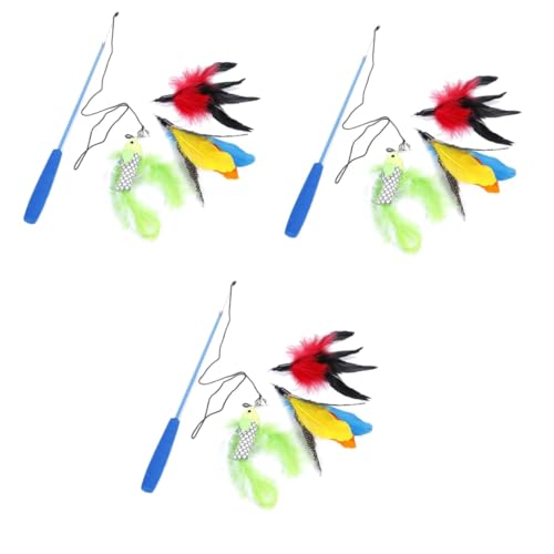 YARNOW 3sätze Interaktives Cat Teaser Stick Teiliges Katzenangel Spielzeug Für Katzen Fördert Natürliche Instinkte Bunte Farben Für Hohe Aufmerksamkeit Für Spiel Und Training YARNOW 3sätze Interaktives Cat Teaser Stick Teiliges Katzenangel Spielzeug Für Katzen Fördert Natürliche Instinkte Bunte Farben Für Hohe Aufmerksamkeit Für Spiel Und Training von YARNOW
