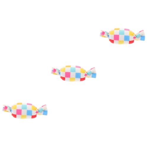 YARNOW 3stücke Squeaky Dog Toy Langlebigem Plüsch Farbenfrohes Kauspielzeug Süßigkeitenform Für Kleine Hunde Interaktives Spielzeug Zahngesundheit Für Stundenlangen Spielspaß von YARNOW