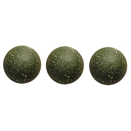 YARNOW 3 Stück Katzenbissball katzenminze Katzen zahnpflege Catnip katzenkugel Katzenfutter Katzen spielsachen cat Toys Verdauungsförderer für Katzen Snackball für Katzen Green von YARNOW