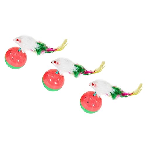 YARNOW Interaktives Katzenspielzeug-Set 3-teilig Katzenspielzeug Gefiederte Mäuse Kätzchenspielzeug YARNOW Interaktives Katzenspielzeug-Set 3-teilig Katzenspielzeug Gefiederte Mäuse Kätzchenspielzeug von YARNOW