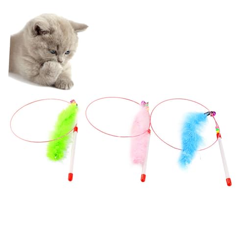YARNOW 3stücke Teiliges Bunter Katzenangel Mit Stahlseil Und Kunststoffgriff Interaktives Katzenspielzeug Für Zuhause Und Fördern Aktivität Ihrer Katzen YARNOW 3stücke Teiliges Bunter Katzenangel Mit Stahlseil Und Kunststoffgriff Interaktives Katzenspielzeug Für Zuhause Und Fördern Aktivität Ihrer Katzen von YARNOW