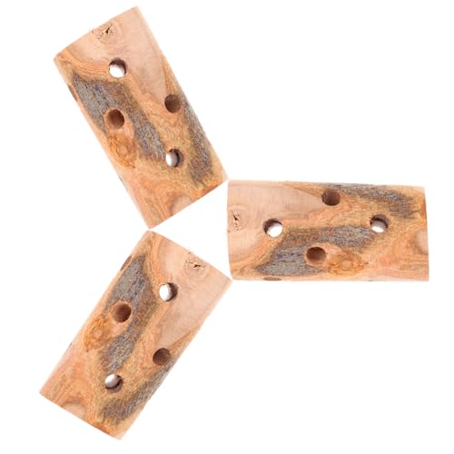YARNOW 3 Stück Kaustäbchen für Haustiere Holzspielzeug für Kleintiere Hamster Kauspielzeug Hamster-Spielzeugset Röhren groß natürliches Kauspielzeug Hamster -Zahnenspielzeug hölzern von YARNOW