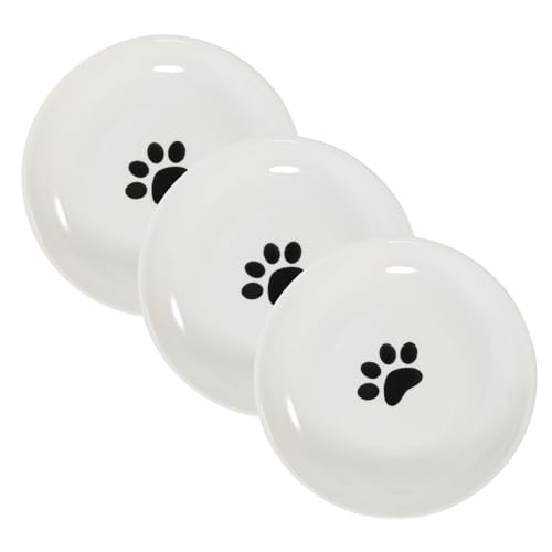 YARNOW Set mit 3 Runden Katzennäpfen Aus Keramik mit Breitem Rand und Rutschfestem Silikonboden für Einfaches Füttern Von Kätzchen YARNOW Set mit 3 Runden Katzennäpfen Aus Keramik mit Breitem Rand und Rutschfestem Silikonboden für Einfaches Füttern Von Kätzchen von YARNOW