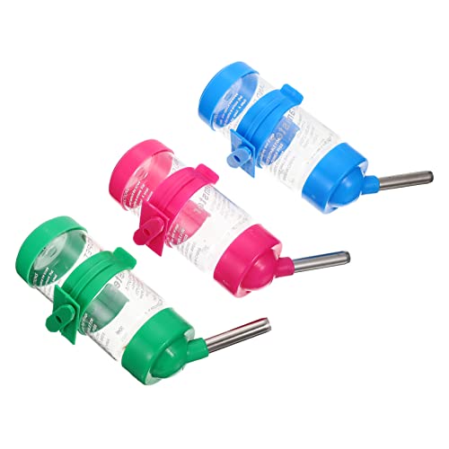 YARNOW 3 Stück Trinkbrunnen Für Haustiere Spender Wasserflaschen Trinkflasche Für Hamster Wasserzufuhr Gewässer Groß Trinken Hamster Wasserflasche Trinkflasche Mit Chinchilla Hallo Pp von YARNOW