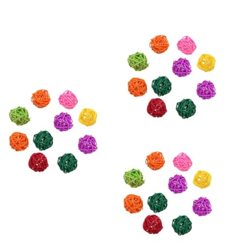 YARNOW 30 STK Vogelspielzeug Spielzeug für Sittiche Vögel Spielzeug zahmer Papagei Kauspielzeug kleintierspielzeug Toys for small Animals Papagei Rattankugeln Papageienspielzeug Bambus von YARNOW