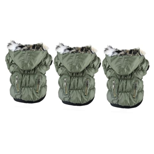 YARNOW 3St Haustierjacke hundemantel Dog Raincoat hundekleidung hundemäntelchen Hundekostü für den Winter Welpe Haustier hält warme Kleidung Haustierkostü mit Reißverschluss Green YARNOW 3St Haustierjacke hundemantel Dog Raincoat hundekleidung hundemäntelchen Hundekostü für den Winter Welpe Haustier hält warme Kleidung Haustierkostü mit Reißverschluss Green von YARNOW