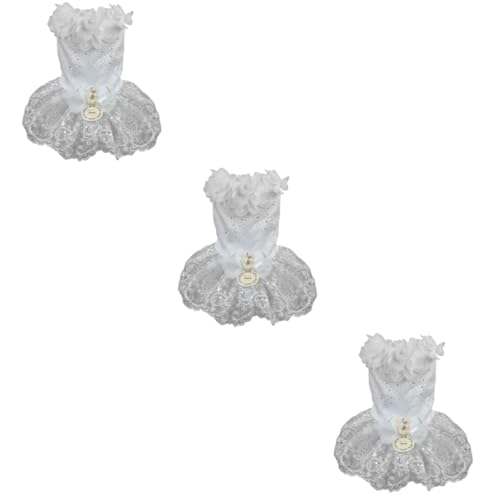YARNOW 3-teiliges Hundekleid Mit Schleife Modischer Rock Für Welpen -Material Stilvolle Haustierkleidung Für Anlässe von YARNOW