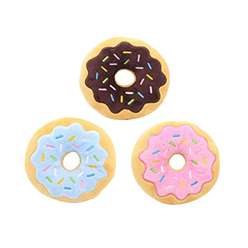 YARNOW 3er-Pack Hunde-Donut-spielzeuge Mit Quietschgeräuschen – Ideal Zum Zahnen Und Training Von Welpen Kauspielzeug Für Hunde (zufällig) von YARNOW