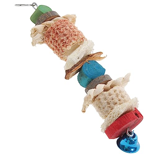 YARNOW 3 Stücke Papageienkäfig Zubehör Holz Vogel Kauen Spielzeug Sicher Spaß Für Papageien Und Vögel von YARNOW