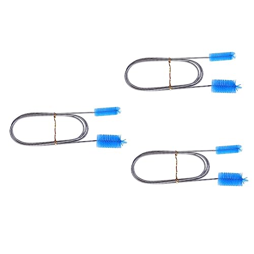 YARNOW 3stücke Double Fish Tank Cleaning Brush Edelstahl Rohrreinigungsbürste Mit Flexibler Nylonbürste Für Aquarien Und Schläuche Effektive Reinigung Für Wasseranschlüsse Und von YARNOW
