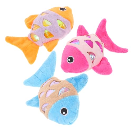 YARNOW 3St Plüschfisch Katzen cat Toys katzenspielzeig Leckeres Leckerli für Katzen Fisch-Stofftiere und Hundespielzeug Netz Katze Tonpapierspielzeug für Haustiere von YARNOW