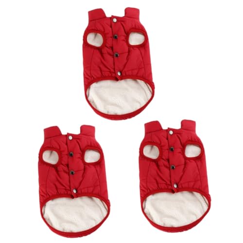 YARNOW 3St Winterkleidung für Welpen Rot Mantel Kleidung Baumwollkleidung Mantel Hund Winter comdum Hundebekleidung Winter wattiert Mantel hundekleidung Haustier Baumwollmantel Jacke YARNOW 3St Winterkleidung für Welpen Rot Mantel Kleidung Baumwollkleidung Mantel Hund Winter comdum Hundebekleidung Winter wattiert Mantel hundekleidung Haustier Baumwollmantel Jacke von YARNOW