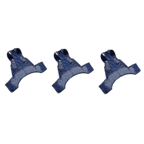 YARNOW 3st Denim-hundewesten Haustier-Weste-Jeans Riemen-Jeans Kleidung Für Kleine Hunde Denim-Overalls Haustierkleidung Jeanskleidung Für Hunde Haustier Geschirr Gurt Hose Der Hund von YARNOW