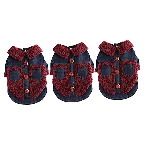 YARNOW 3st Kleidung Für Haustiere Jeansjacke Für Hunde Hund Kältefestes Kostü Warmes Winterhundeoutfit Winterjacke Für Welpen Pelzige Jacke Modekleidung Hündchen Polyester Winterkleidung YARNOW 3st Kleidung Für Haustiere Jeansjacke Für Hunde Hund Kältefestes Kostü Warmes Winterhundeoutfit Winterjacke Für Welpen Pelzige Jacke Modekleidung Hündchen Polyester Winterkleidung von YARNOW