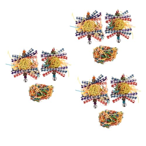 YARNOW 3st Papagei Spielzeug Lustige Vögel Kauen Spielzeug Papagei Kauspielzeug Vogelschaukel Spielzeug Vogel Spielzeug Vögel Spielzeug Beißendes Spielzeug Der Vogel Metall von YARNOW