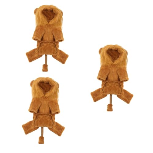 YARNOW 3-teiliges Haustierkostüm Für Hunde Halloween-Outfit Löwen-Design Outdoor-aktivitätskleidung Weicher Plüsch Leicht Anzuziehen Fotofertig YARNOW 3-teiliges Haustierkostüm Für Hunde Halloween-Outfit Löwen-Design Outdoor-aktivitätskleidung Weicher Plüsch Leicht Anzuziehen Fotofertig von YARNOW