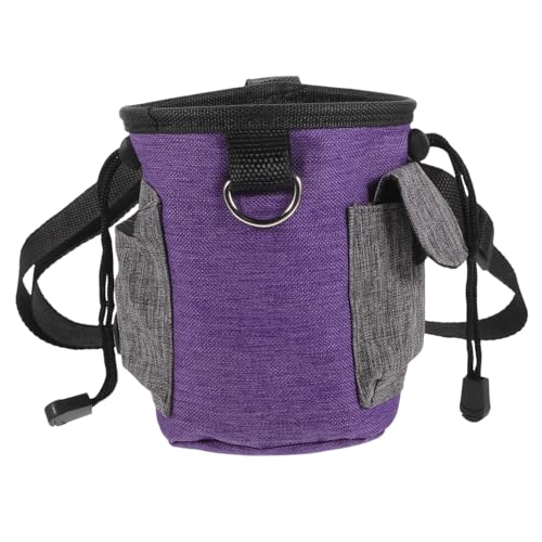 YARNOW 3st Snackpaket Für Haustiere Outdoor-hundeversorgung Haustier-Snack-gürteltasche Tasche Für Hundeleckereien Reiseset Für Hunde Violett Haustiertasche Oxford-Stoff Reisen Tragbar von YARNOW