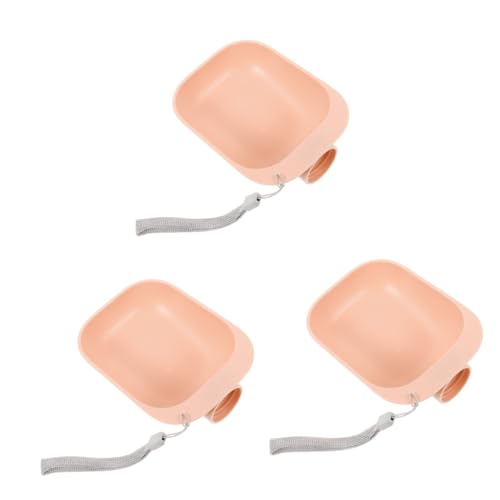 YARNOW 3st Wasserspender Für Haustiere Für Haustier-wasserflaschennapf Tragbare Haustierwasserflasche Tragbare Hundewasserflasche Wasserflaschenspender Für Hunde Abs Rosa von YARNOW