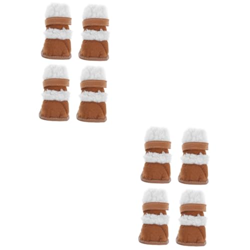 YARNOW 4 Paare Schneestiefel für Haustiere Kleidung für Katzen, kleine Hundekleidung Haustier Katze Winterschuhe hundeschuhe Schuhe für hundepfoten Winterstiefel für Haustiere Sherpa YARNOW 4 Paare Schneestiefel für Haustiere Kleidung für Katzen, kleine Hundekleidung Haustier Katze Winterschuhe hundeschuhe Schuhe für hundepfoten Winterstiefel für Haustiere Sherpa von YARNOW