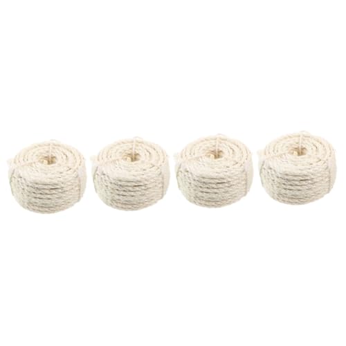 YARNOW Kratzbaumschnur 4 Rollen Hanfseil Selber Machen Kratzbaum Seil Auswechselbares Kratzseil Seil Für Den Täglichen Gebrauch Austauschbares Kratzbaumseil DIY Katzenkratzseil Seil Kratzen Sisal YARNOW Kratzbaumschnur 4 Rollen Hanfseil Selber Machen Kratzbaum Seil Auswechselbares Kratzseil Seil Für Den Täglichen Gebrauch Austauschbares Kratzbaumseil DIY Katzenkratzseil Seil Kratzen Sisal von YARNOW