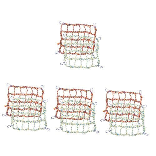 YARNOW 4 Sätze Hängemattennetz Netze Für Papageienhängematten Zubehör Für Vogelkäfige Vogelkäfigschaukel Kleintierhängematte Vogel Klettert Strickleiter Spielzeug Baumwollseil Anschließen YARNOW 4 Sätze Hängemattennetz Netze Für Papageienhängematten Zubehör Für Vogelkäfige Vogelkäfigschaukel Kleintierhängematte Vogel Klettert Strickleiter Spielzeug Baumwollseil Anschließen von YARNOW