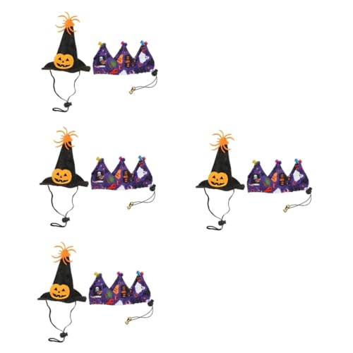 YARNOW 4 Sätze Halloween-Hut Hundemütze im Halloween-Stil Kürbisdekoration Halloween-Katzenhalsband Halloween Costume Halloween kostüme Entzückender gemusterter Katzenhut Hundeschal Stoff YARNOW 4 Sätze Halloween-Hut Hundemütze im Halloween-Stil Kürbisdekoration Halloween-Katzenhalsband Halloween Costume Halloween kostüme Entzückender gemusterter Katzenhut Hundeschal Stoff von YARNOW