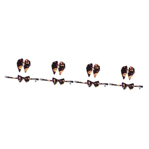 YARNOW 4 Sätze Halloween-Kragen Festliche Hundehalsbänder leichtes Katzenhalsband Welpe Fliege Halloween kostüme für Hunde Halloween Haustierhalsband weihnachtsdeko Halsband für Haustiere von YARNOW