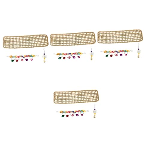 YARNOW 4 Sätze Papagei Schaukelleiter Vogel-Accessoire Sittichkäfig Klaue Papageienständerleiter Sittichspielzeug Lustiges Papageienspielzeug Bissfest Kletternetz Langen Hanfseil YARNOW 4 Sätze Papagei Schaukelleiter Vogel-Accessoire Sittichkäfig Klaue Papageienständerleiter Sittichspielzeug Lustiges Papageienspielzeug Bissfest Kletternetz Langen Hanfseil von YARNOW