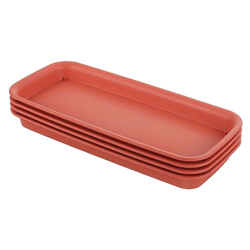YARNOW 4 Stück Rechteckige Pflanzenschalen Untersetzer Für Gartentöpfe Wasserschalen Für Töpfe Für Drinnen Und Draußen Ohne Löcher Leicht Zu Reinigen von YARNOW