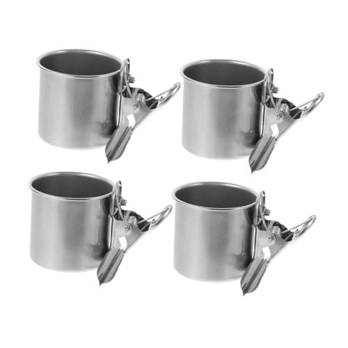 YARNOW Futternäpfe Für Vogelkäfige Set Mit Wasserspendern Für Papageien Mit Edelstahlclip Für Futter Und Wasser Für Vögel von YARNOW