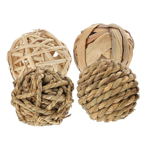 YARNOW 4 Stück Grasballspielzeug Für Haustiere Groß Hasen Kaninchen Kauspielzeug Kaninchen Kauen Spielsachen Aus Gewebten Bällen Ballspielzeug Aus Rattan Heu Zahn Nahrungssuche Stroh YARNOW 4 Stück Grasballspielzeug Für Haustiere Groß Hasen Kaninchen Kauspielzeug Kaninchen Kauen Spielsachen Aus Gewebten Bällen Ballspielzeug Aus Rattan Heu Zahn Nahrungssuche Stroh von YARNOW
