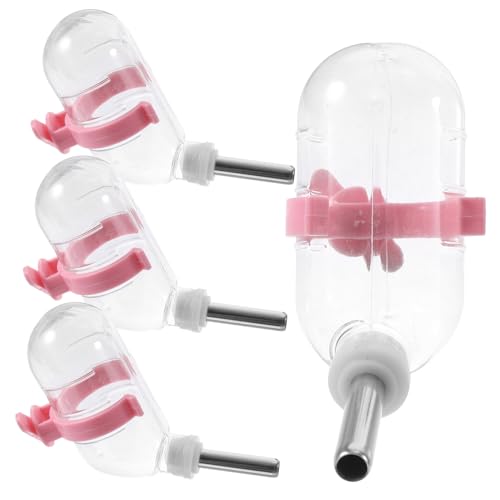 YARNOW 4 Stück Hamster Trinkt Automatisch Wasser Wasserflaschen Für Hamster Wasserspender Hamster Trinkflasche Für Hamster Chinchilla Hamster Wasserflasche Hängend Nagetier Plastik Rosa von YARNOW