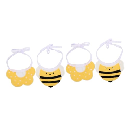 YARNOW 4 Stück Haustier-Lätzchen hundehalstuch Hunde Kleidung Hundespeicheltuch Haustier Accessoire Hundehalsband süße Hundelätzchen Hundeschal dekorativer Haustierschal Katzenschal Garn von YARNOW