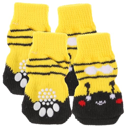 YARNOW Entzückende Haustiersocken 4 Stück Hundepfotenbezüge rutschfeste und Verschleißfeste Hundebedarfsartikel YARNOW Entzückende Haustiersocken 4 Stück Hundepfotenbezüge rutschfeste und Verschleißfeste Hundebedarfsartikel von YARNOW