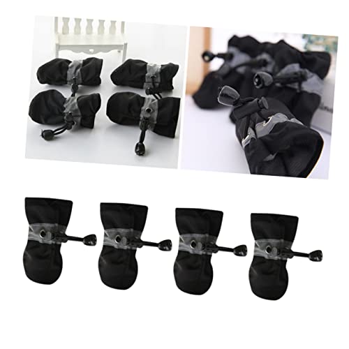 YARNOW Haustierschuhe Hundestiefel 4 Paar Hundeschuhe Weiche Sohle Schwarz Für Outdoor-aktivitäten YARNOW Haustierschuhe Hundestiefel 4 Paar Hundeschuhe Weiche Sohle Schwarz Für Outdoor-aktivitäten von YARNOW