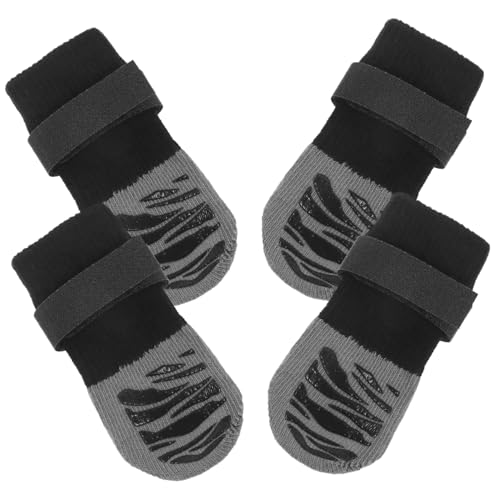 YARNOW 4 Stück Haustier socken rutschfeste Socken wasserdichte Socken verschleißfester Hundepfotenschutz Tragbare Socken für Haustiere austauschbar Hundeschuhe Kleiner Hund Zubehör Nylon von YARNOW