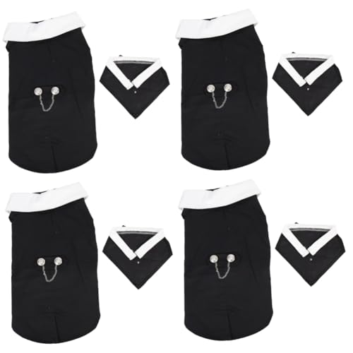 YARNOW 4 Stück Haustieranzug Formeller Smoking Für Hunde Katzen-Outfit Abriebfeste Hundebekleidung Katze Smoking Haustier-Outfits Für Hunde Pommern Der Hund Haustierzubehör Polyester YARNOW 4 Stück Haustieranzug Formeller Smoking Für Hunde Katzen-Outfit Abriebfeste Hundebekleidung Katze Smoking Haustier-Outfits Für Hunde Pommern Der Hund Haustierzubehör Polyester von YARNOW