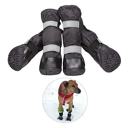 YARNOW 4 Stück Stiefel für Hunde hundepfoten hundekleidung hundebekleidung Dog Shoes Hunde Schuhe Haustierschuhe Hundeschuhe Hundestiefel Schuhe für Hunde Schneeschutz Regenstiefel von YARNOW
