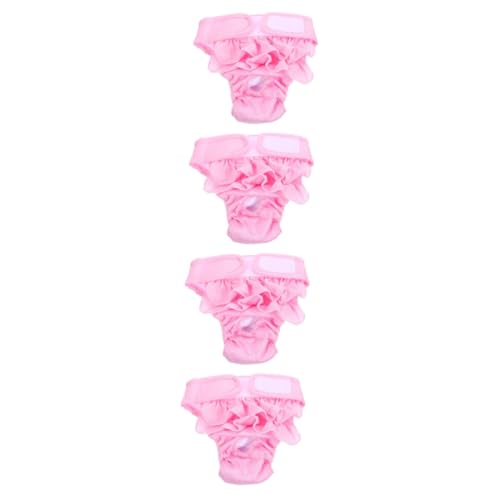 YARNOW 4 Stück Hündin physiologische Hose Hunde Unterhose hundewindel Dog Shoes Hündchenwindeln Haustier Hund Zeitraum Höschen Windelhose für Hundewelpen welpenwindelhose Baumwolle Rosa YARNOW 4 Stück Hündin physiologische Hose Hunde Unterhose hundewindel Dog Shoes Hündchenwindeln Haustier Hund Zeitraum Höschen Windelhose für Hundewelpen welpenwindelhose Baumwolle Rosa von YARNOW