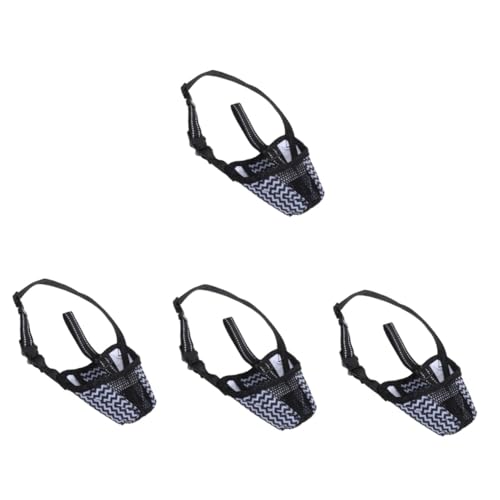 YARNOW 4stücke Dog Muzzle Für Mittelgroße Und Große Hunde Atmungsaktive Mesh-maulkorb Verstellbar Verhindert Beißen Und Für Outdoor-aktivitäten Und Gestreift YARNOW 4stücke Dog Muzzle Für Mittelgroße Und Große Hunde Atmungsaktive Mesh-maulkorb Verstellbar Verhindert Beißen Und Für Outdoor-aktivitäten Und Gestreift von YARNOW