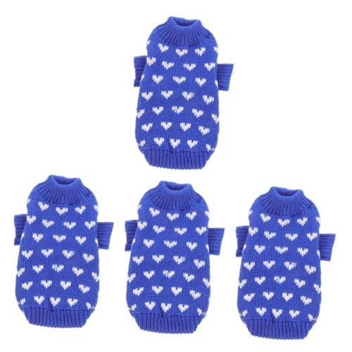 YARNOW 4 Stück Hundepullover Hundekleidung Welpenpullover Haustierzubehör Winterpullover für Hunde warme tragbare Haustierkleidung Hündchen Weste xs kleine und mittelgroße Hunde schmücken von YARNOW